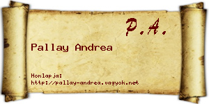 Pallay Andrea névjegykártya