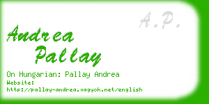 andrea pallay business card